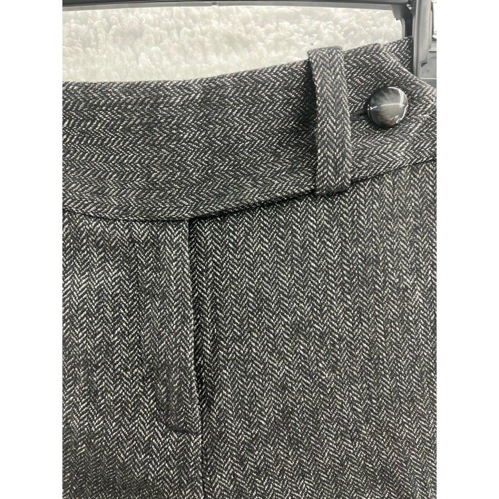 Talbots Womens Dress Pants Gray Herringbone High Rise Pockets Lined Petites 12 - Picture 4 of 8